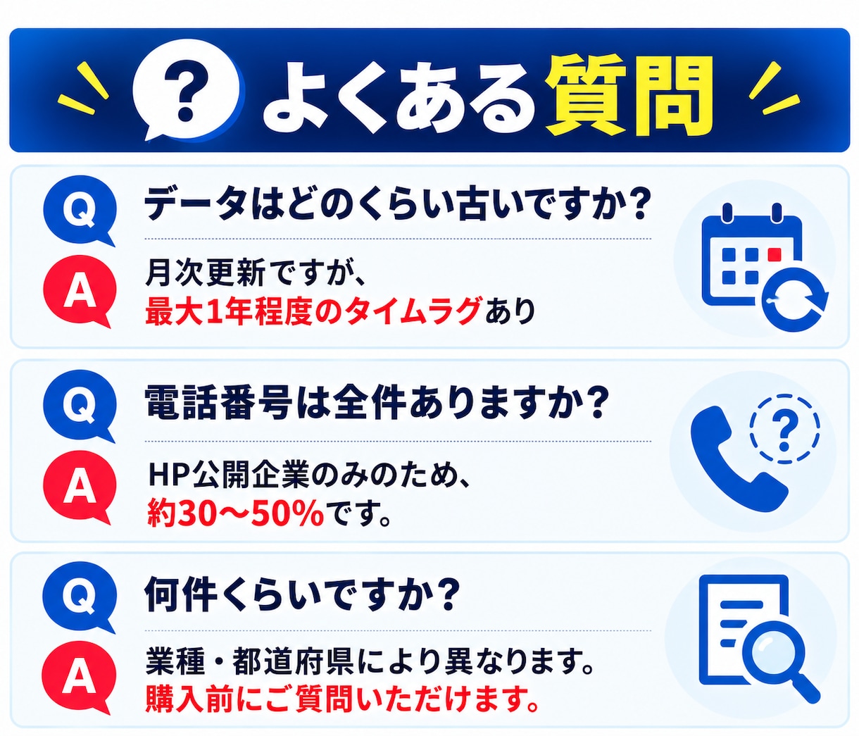 業種×都道府県で絞込可能！企業リストを提供します 欲しい業種・地域を選ぶだけ。即日使える法人リストを即日納品！ イメージ8