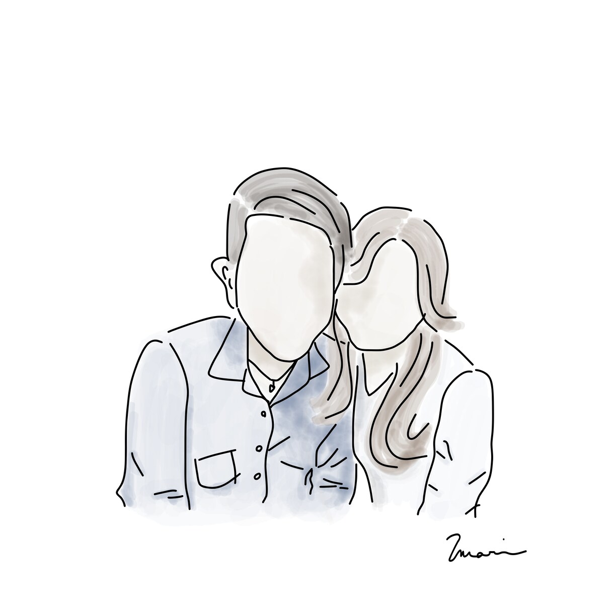 カップルやご家族、お子様なんでもイラストかきます 結婚式やSNS、記念にいかがでしょうか❁ イメージ7