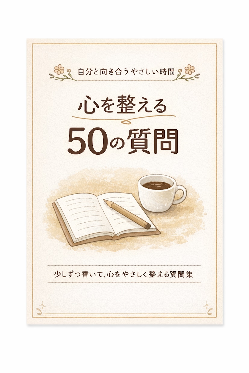 気持ちを書ける50の質問集をお届けします 書きたい気持ちや迷ったときに見れる、質問集です イメージ1