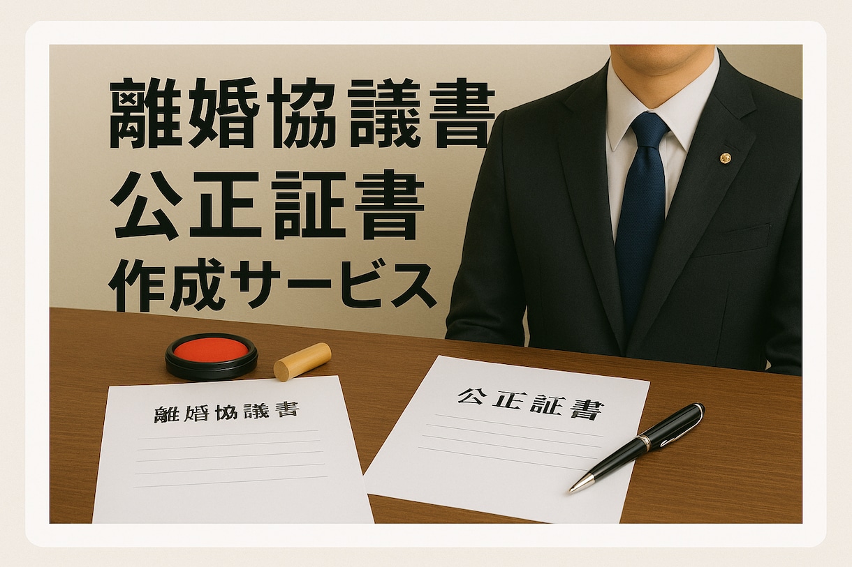 現役行政書士が離婚協議書/公正証書を作成します ご要望に沿った最適な書面を提案します！ イメージ1