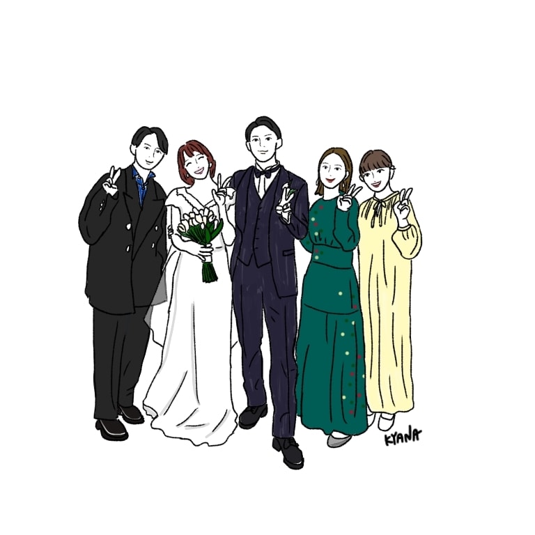 写真からシンプルな似顔絵イラストかきます SNSアイコンやハガキ、結婚式等でご使用頂けます! イメージ1