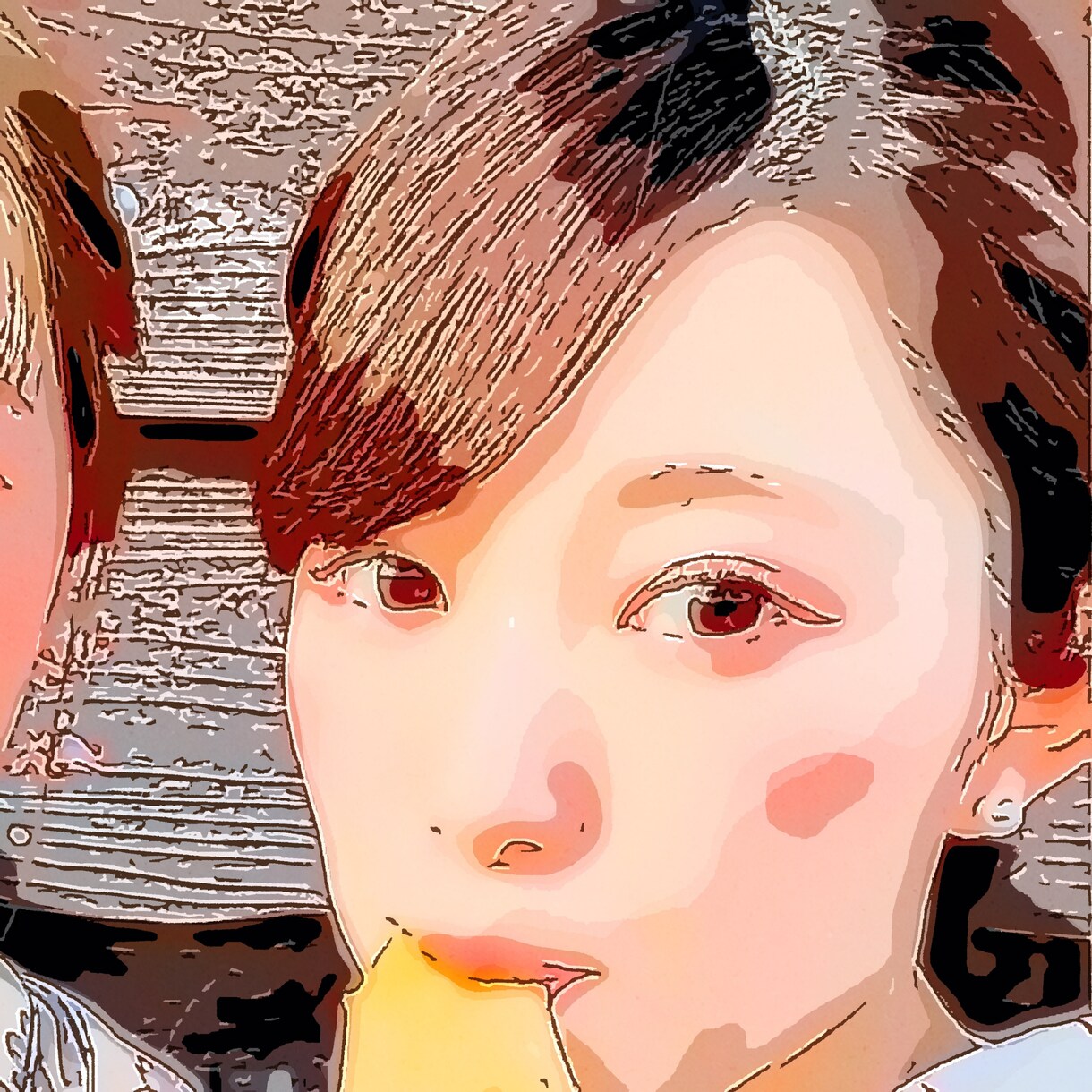 スマホで撮った写真をイラストにします スマホ写真をイラスト調にします。アイコンにどうぞ♪ イメージ1
