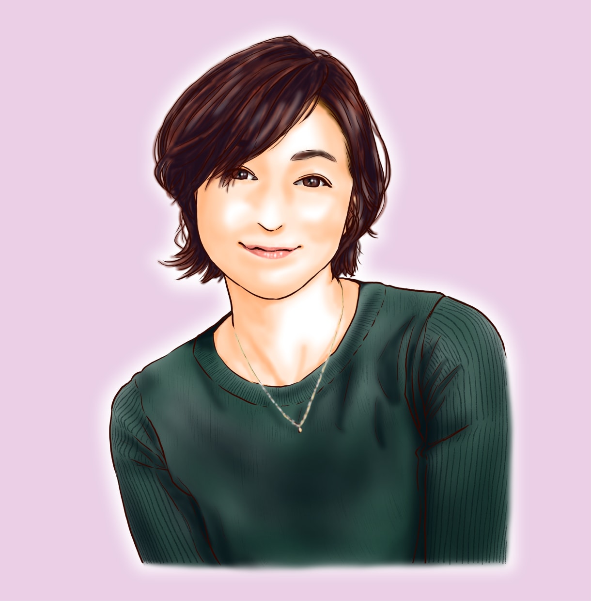 好印象！リアル寄りの漫画似顔絵を描きます ありそうでない綺麗な手書きの漫画似顔絵になります。 イメージ1