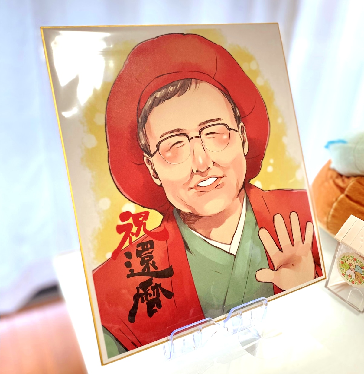 特徴をとらえたあたたかいタッチの似顔絵描きます 色紙にもできます！感謝・お祝いを伝えるお手伝いになれたら イメージ2