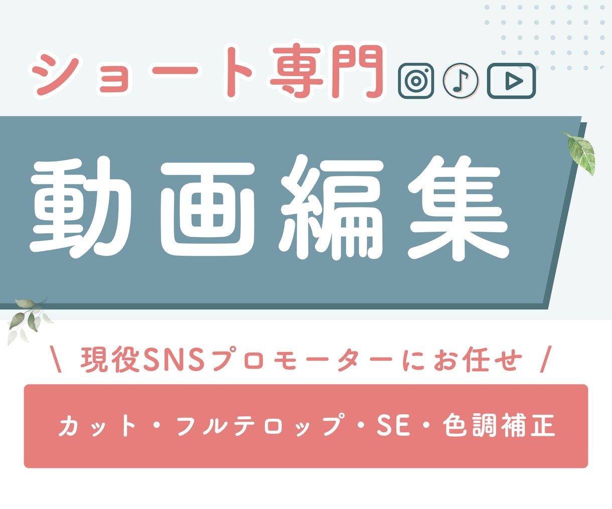 ショート動画専門★SNS用動画編集代行します 現役SNSプロモーター&FW2万人のリアルな実績から制作！ イメージ1