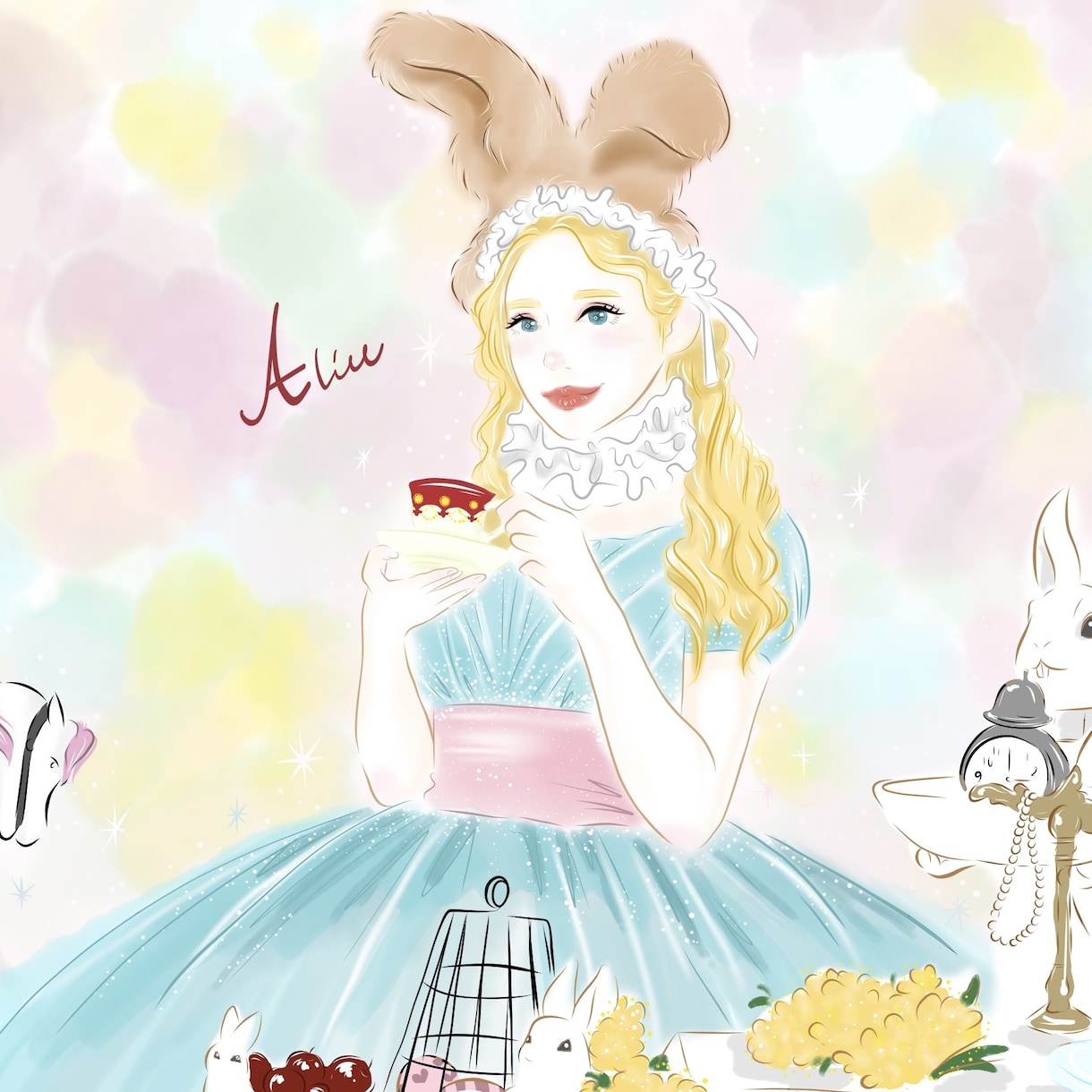 SNSアイコン用｜水彩風おしゃれ似顔絵描きます SNSやプレゼントなどにピッタリ イメージ7