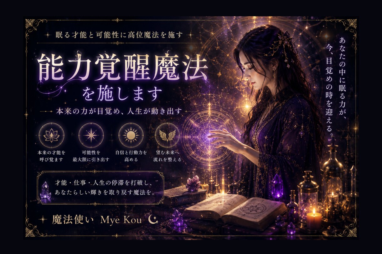 能力覚醒魔法を施します 眠る才能と可能性に高位魔法を施します イメージ2