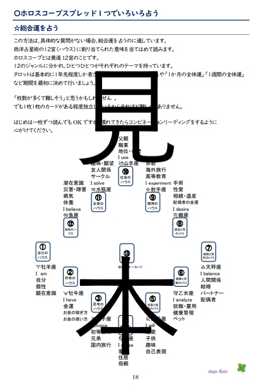 タロット『スプレッドだけ』のテキスト販売します 新米占い師さんにおススメ。鑑定前にスマホで確認できて便利 イメージ5