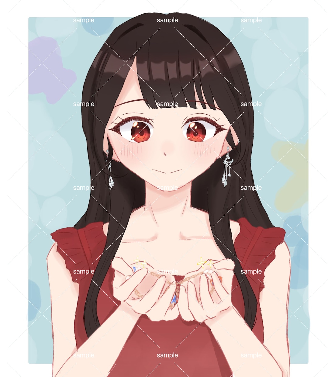 SNSやアイコンに！可愛い女の子イラストを描きます SNSの顔になる、とびきりキュートな一枚をお届け⁠します イメージ2