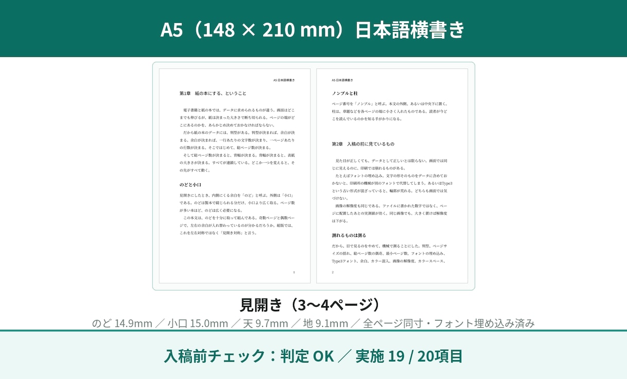 Kindleペーパーバック入稿用PDFを作成します 検査した証拠（判定レポート）を一緒にお渡しします イメージ2
