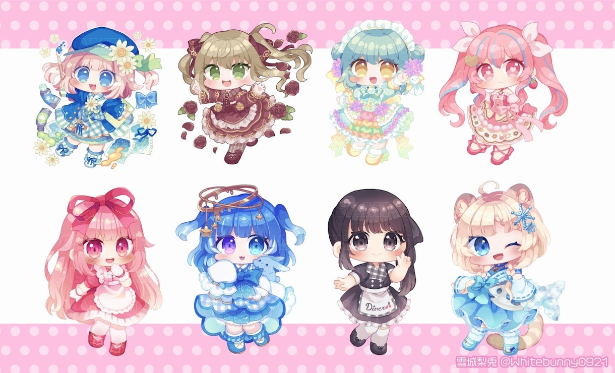 ちっちゃくてかわいい！2.5頭身ミニキャラ描きます グッズや動画にもちもちかわいいミニキャラはいかがですか？ イメージ4