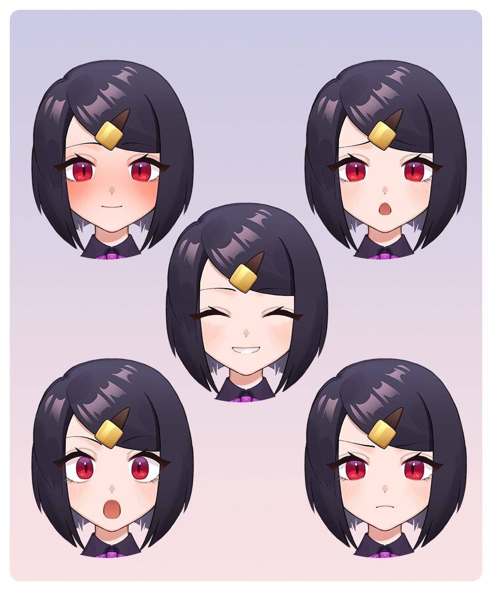 キャラデザから対応！Vtuberモデル作成します どこから見てもかわいく配信画面でも自然なLive2Dモデル イメージ8
