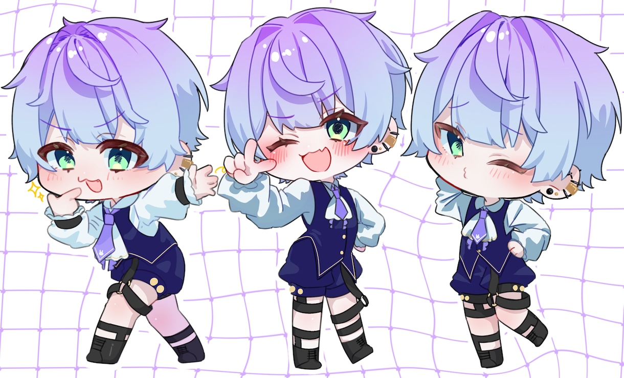 可愛くて見やすいミニキャライラストを制作します キラキラで可愛らしいSDイラストです！ イメージ2