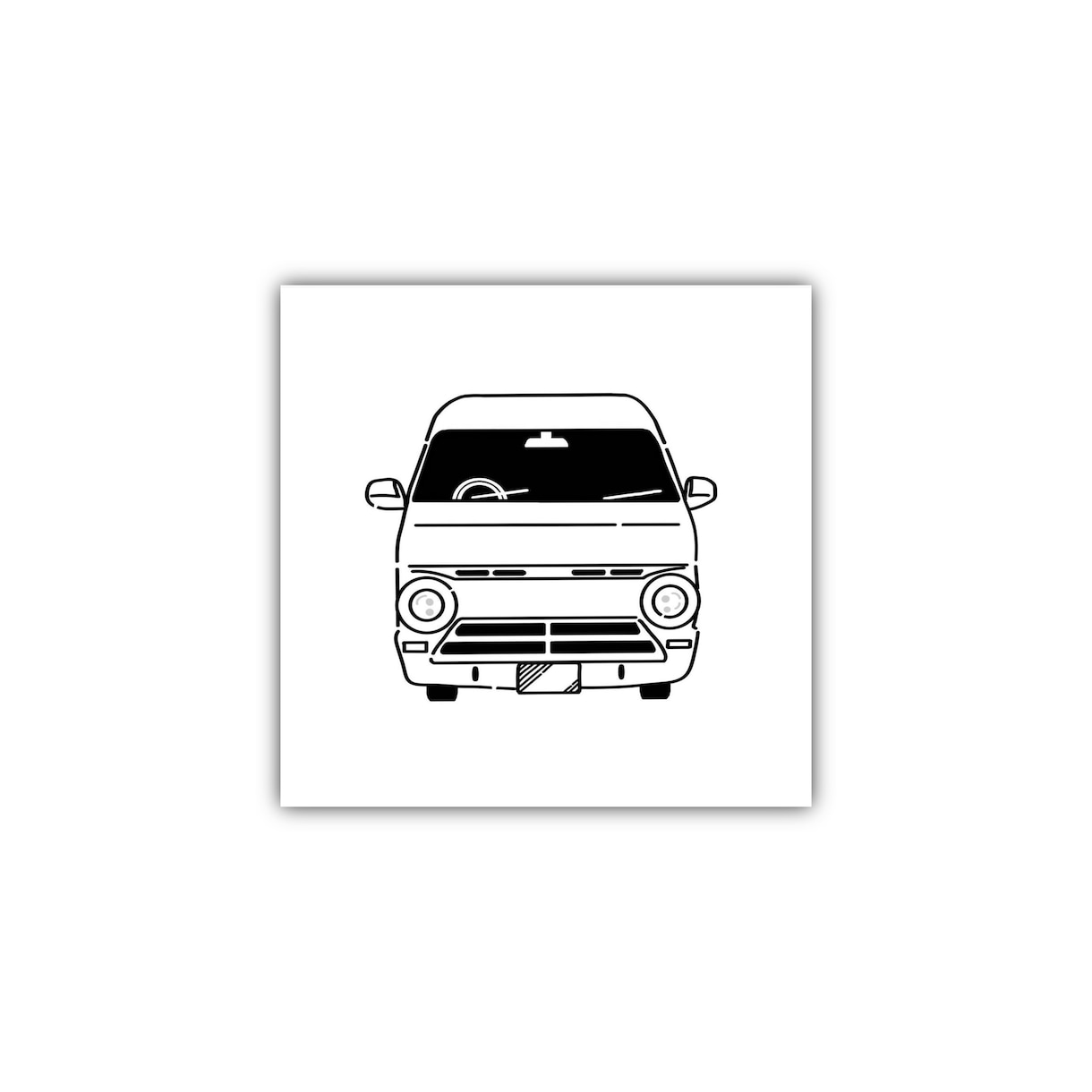 愛車を雰囲気そのままシンプル線画イラストにします 車 バイク 愛車 納車 記念日 プレゼント インテリア イメージ4