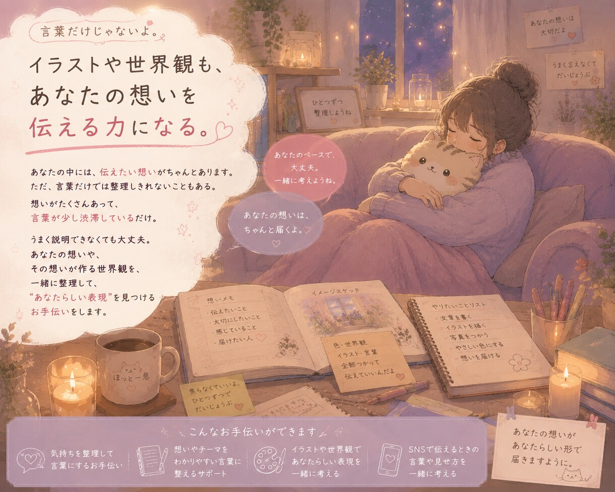うまく言葉にできない気持ち  を整理します 仕事や人間関係のモヤモヤを整理します イメージ5