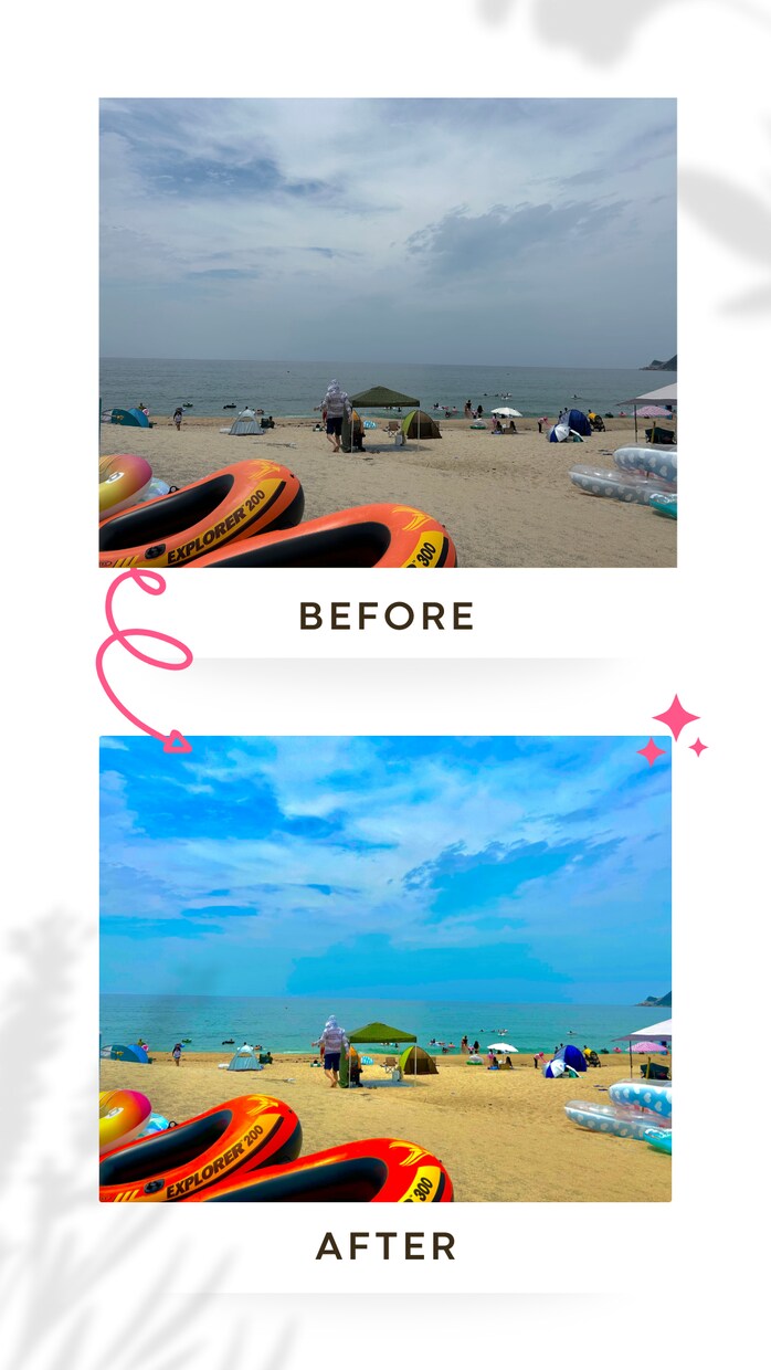 スマホで撮った写真を明るく加工し、おしゃれにします お小遣い稼ぎでやってるので緩く対応いたします イメージ1
