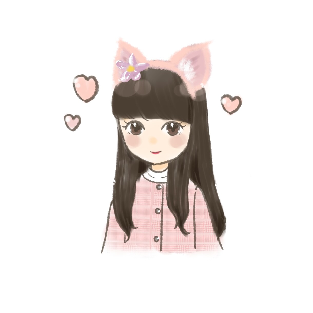 即納！ゆるふわ系かわいいアイコン、似顔絵作成します オプション無料多数！即納で制作いたします。 イメージ6