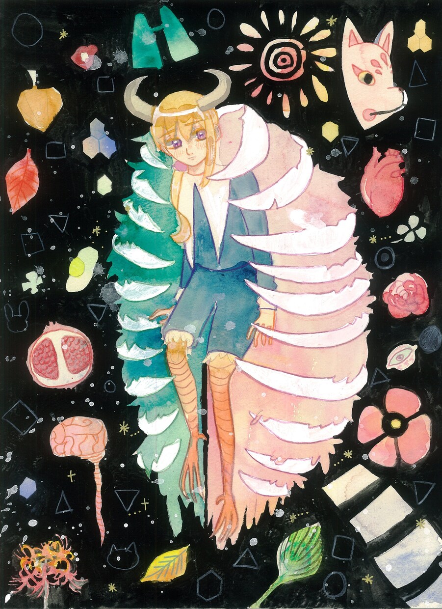 不思議なイラストを描きます 透明水彩など、アナログ画材であたたかみのある絵を描きます。 イメージ1