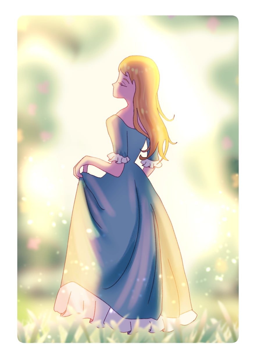キャラクターの一枚絵を描きます 美しい光に包まれたキャラクターを、あなた好みの絵柄で。 イメージ2