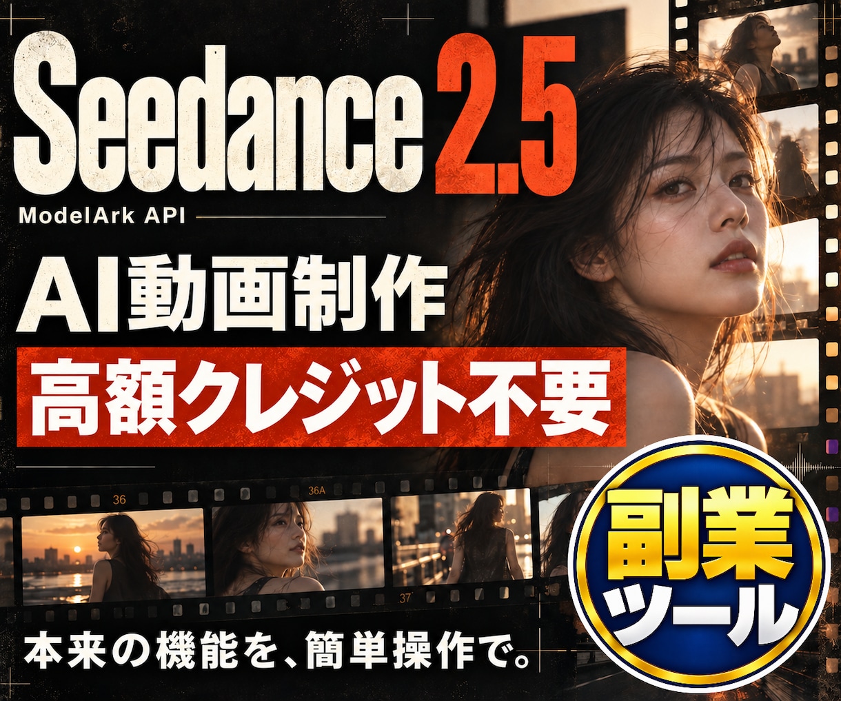 Seedance2.5動画生成ツールを提供します 高額クレジット不要！AIサイトは卒業。本来の機能を簡単操作で イメージ1