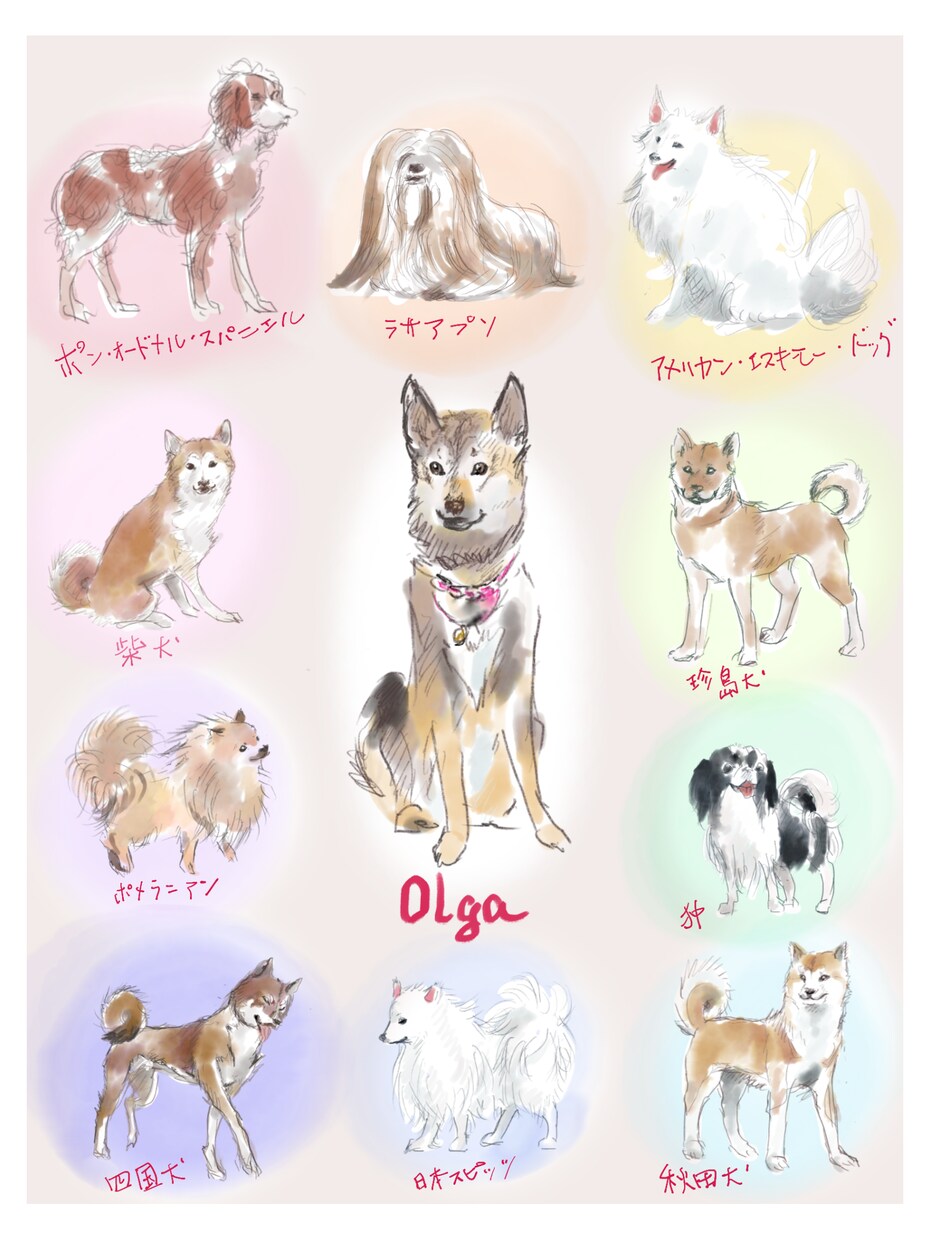 ペットの似顔絵、イラスト、アイコン、作成します 。絵本風の絵やデザイン風の絵などをお選びいただけます。 イメージ8