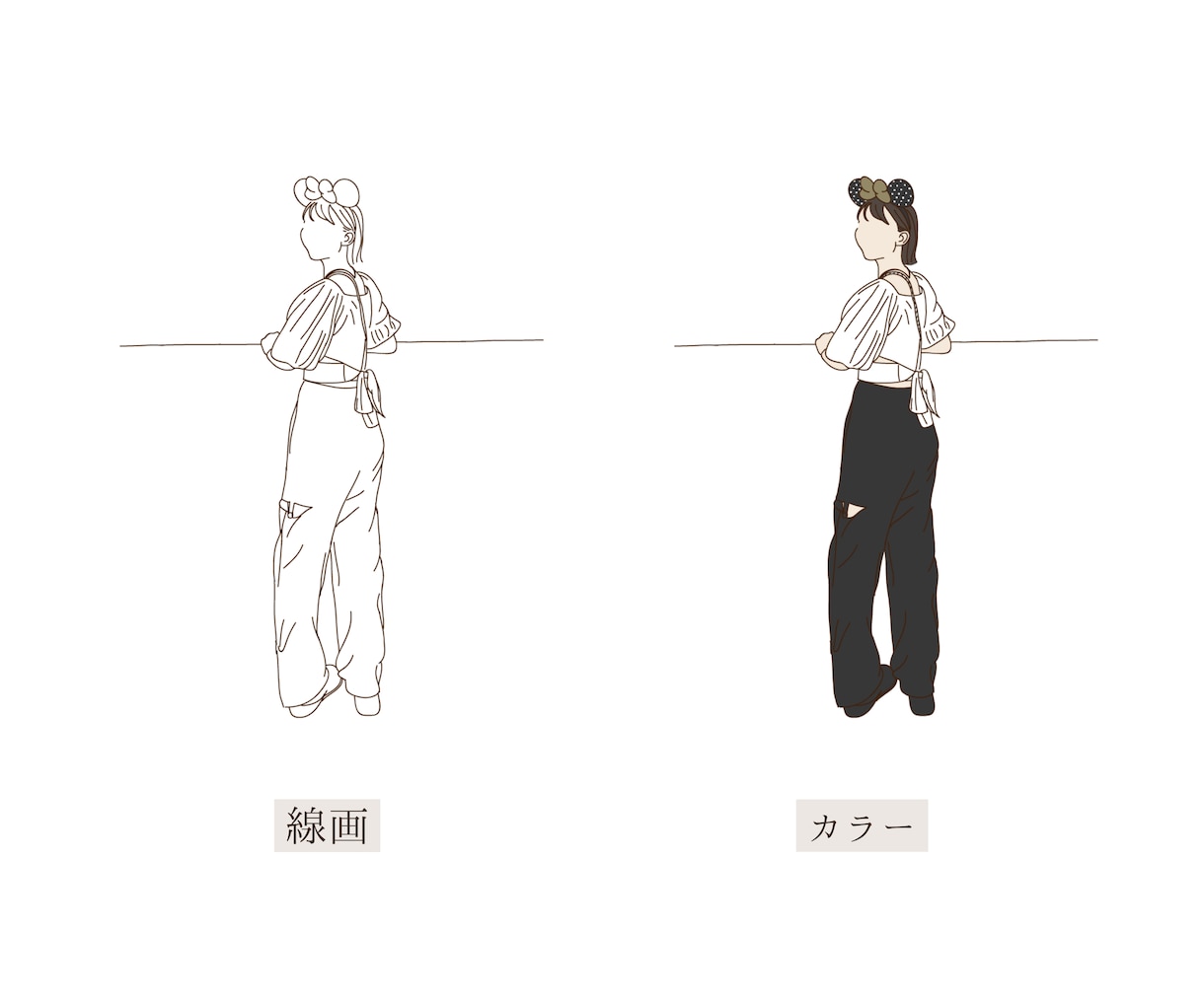 写真をお洒落なイラストにします 線画、モノクロ、カラー 等自由にお選びいただけます イメージ2