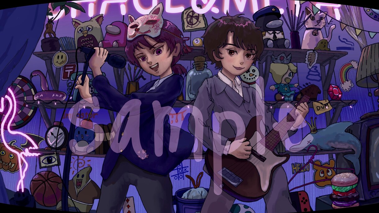 一枚絵や動画サムネイル、立ち絵等のイラスト描きます 厚塗りやリアル系からシンプルやデフォルメまで イメージ5