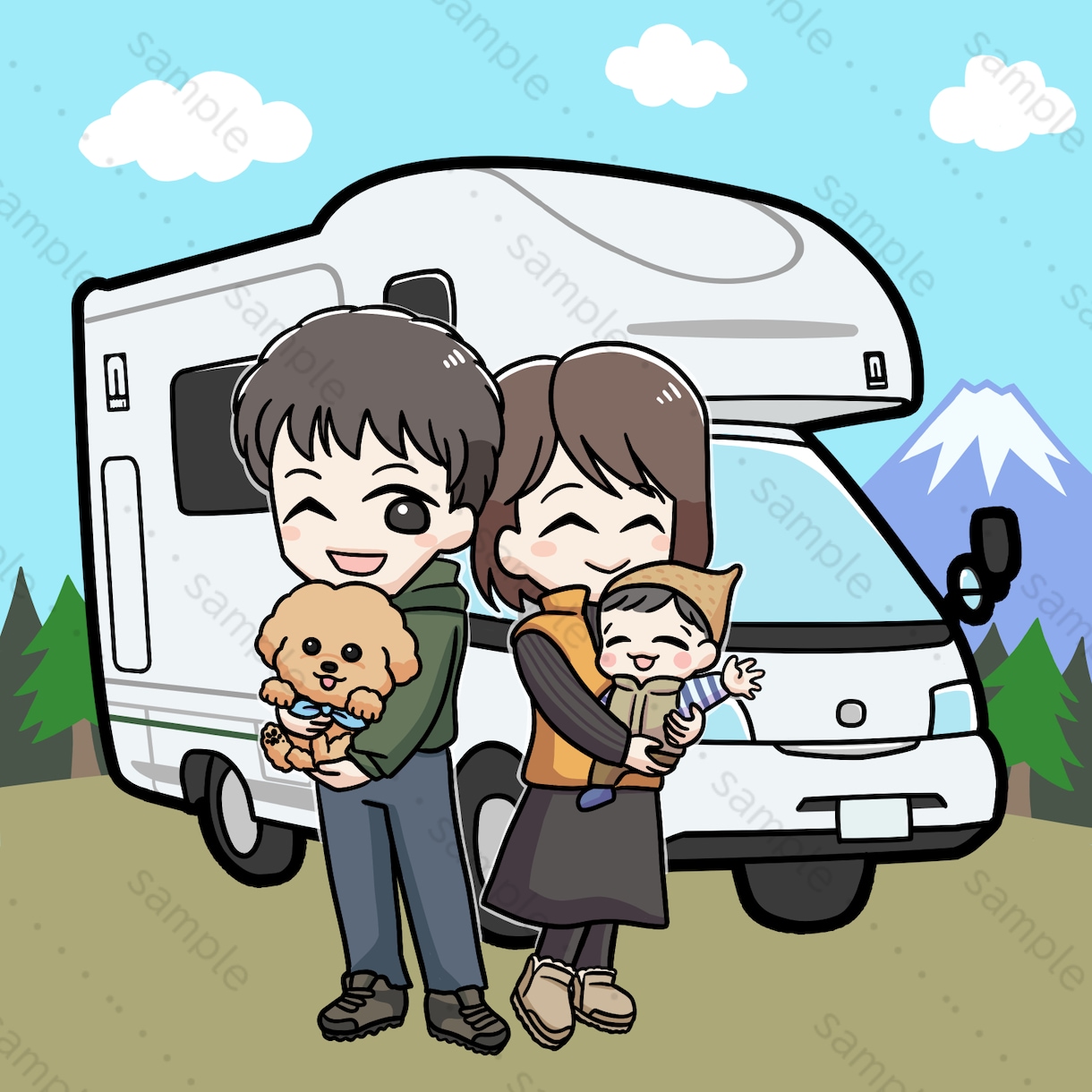 キャンピングカー（愛車）描きます SNSアイコン・ステッカー等に！ココナラ初心者大歓迎！ イメージ5