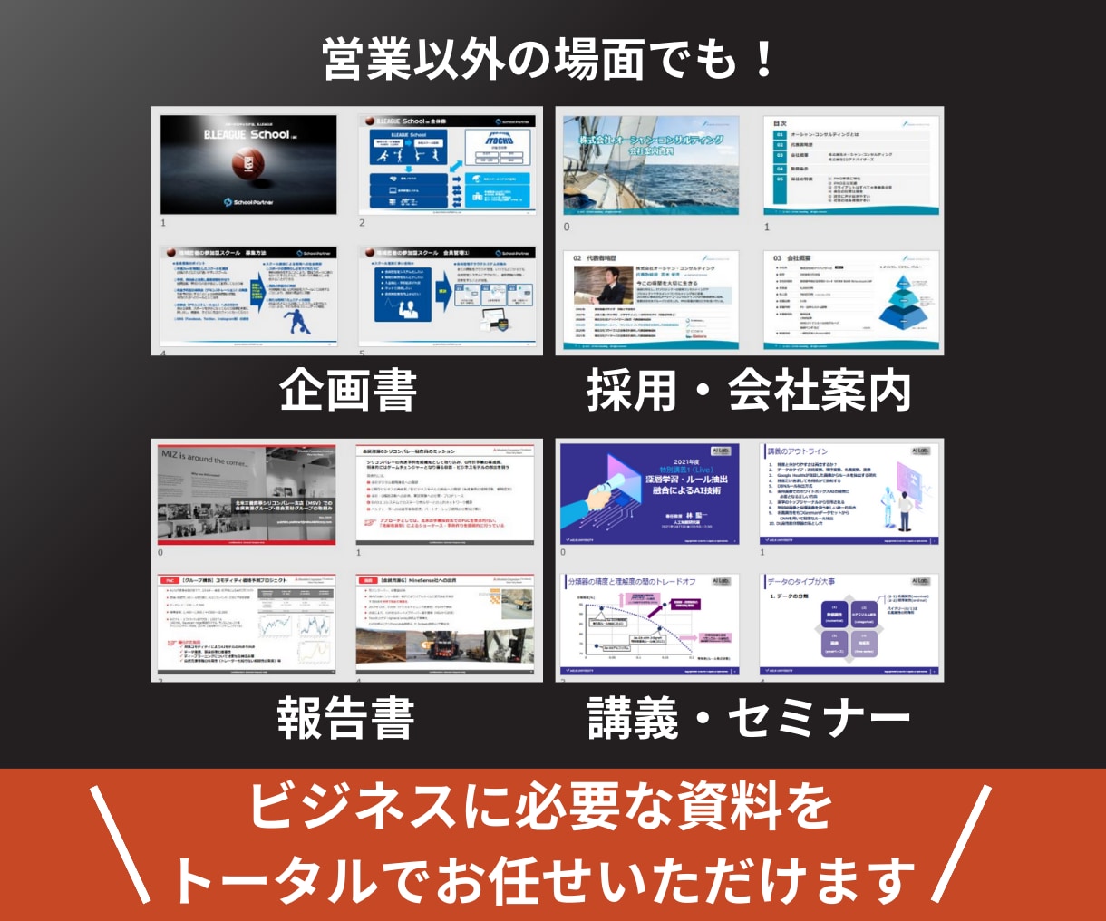 経営者に喜ばれる「営業資料」を作ります マーケターとデザイナーの“2名”で作ります イメージ9