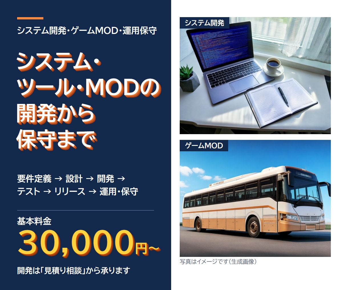 システム・ツール・MODの開発から保守まで承ります 要件定義からリリース・運用まで｜AI・自動化・MOD イメージ1