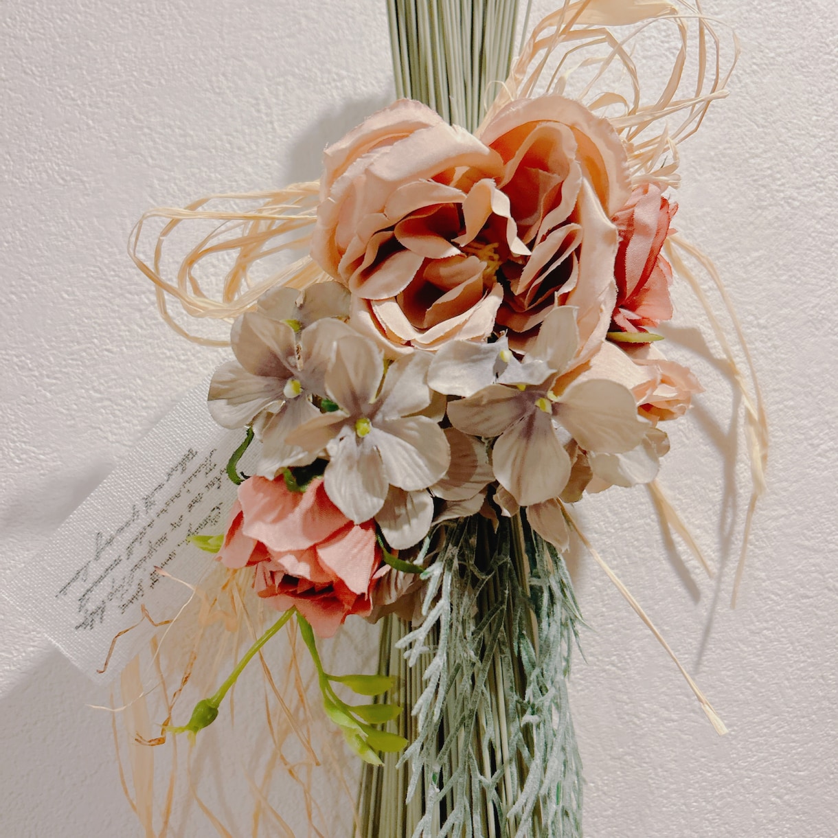 い草×造花　珍しいスワッグをお作りします い草を使った他にはない、珍しいスワッグです。自宅やギフトに！ イメージ10