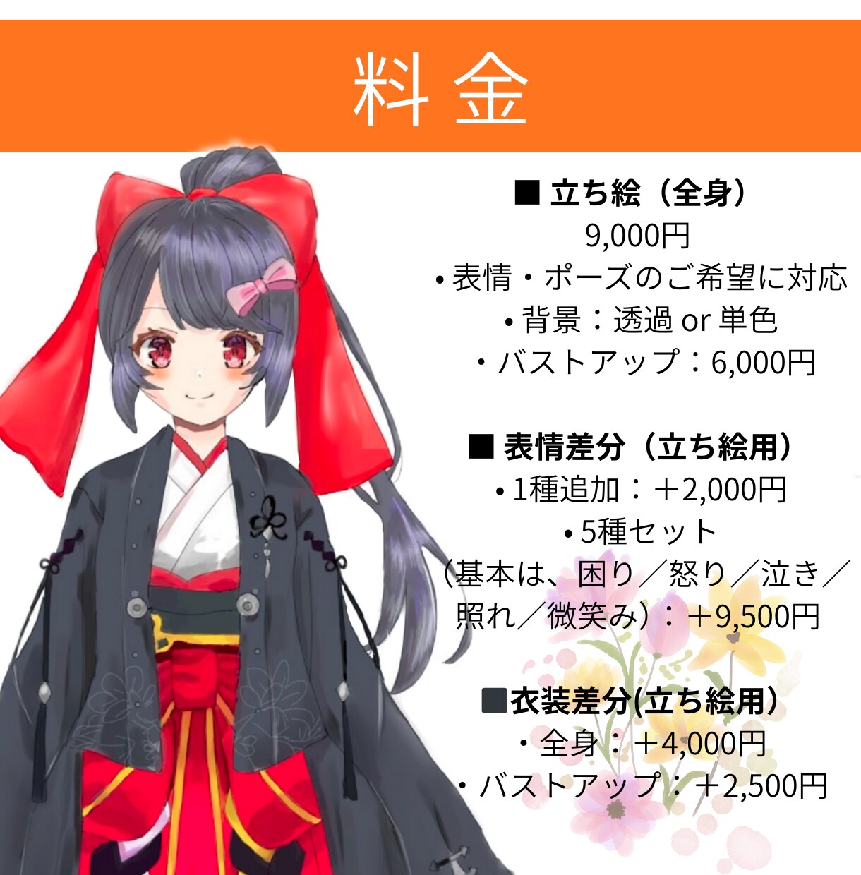かわいい立ち絵、お描きします 【5名様限定】通常9,000円 → お試し価格7,000円 イメージ7