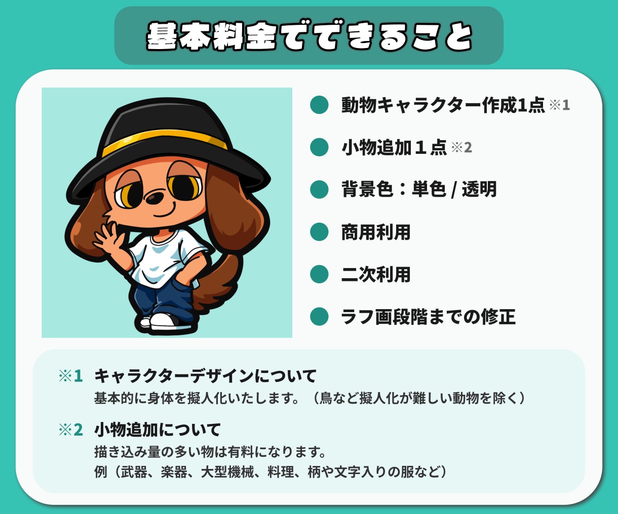 SNSアイコンに！かっこかわいい動物キャラ描きます ストリート系！かっこかわいい動物キャラ作成｜修正無制限 イメージ4