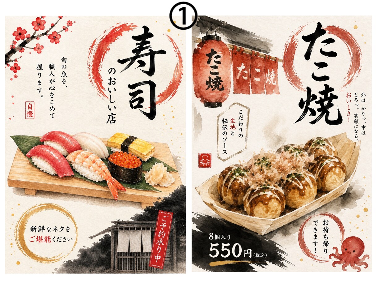 ポップでいい感じの広告画像を制作します 飲食店・美容など、あなたのお店の魅力が伝わるSNS画像を制作 イメージ2