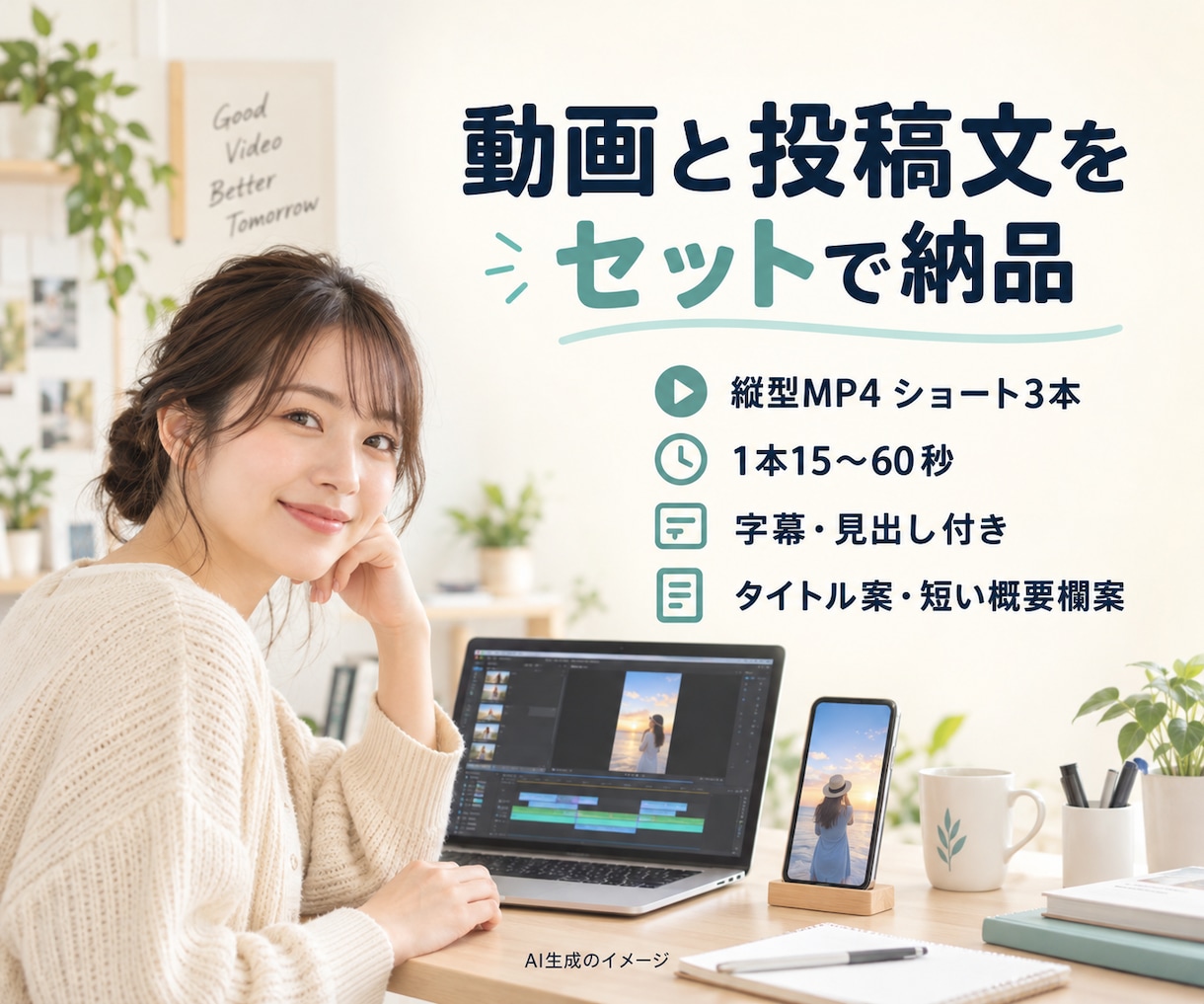 YouTube切り抜きショートを3本制作します 字幕・見出し・投稿文付き｜単発から継続制作まで イメージ2