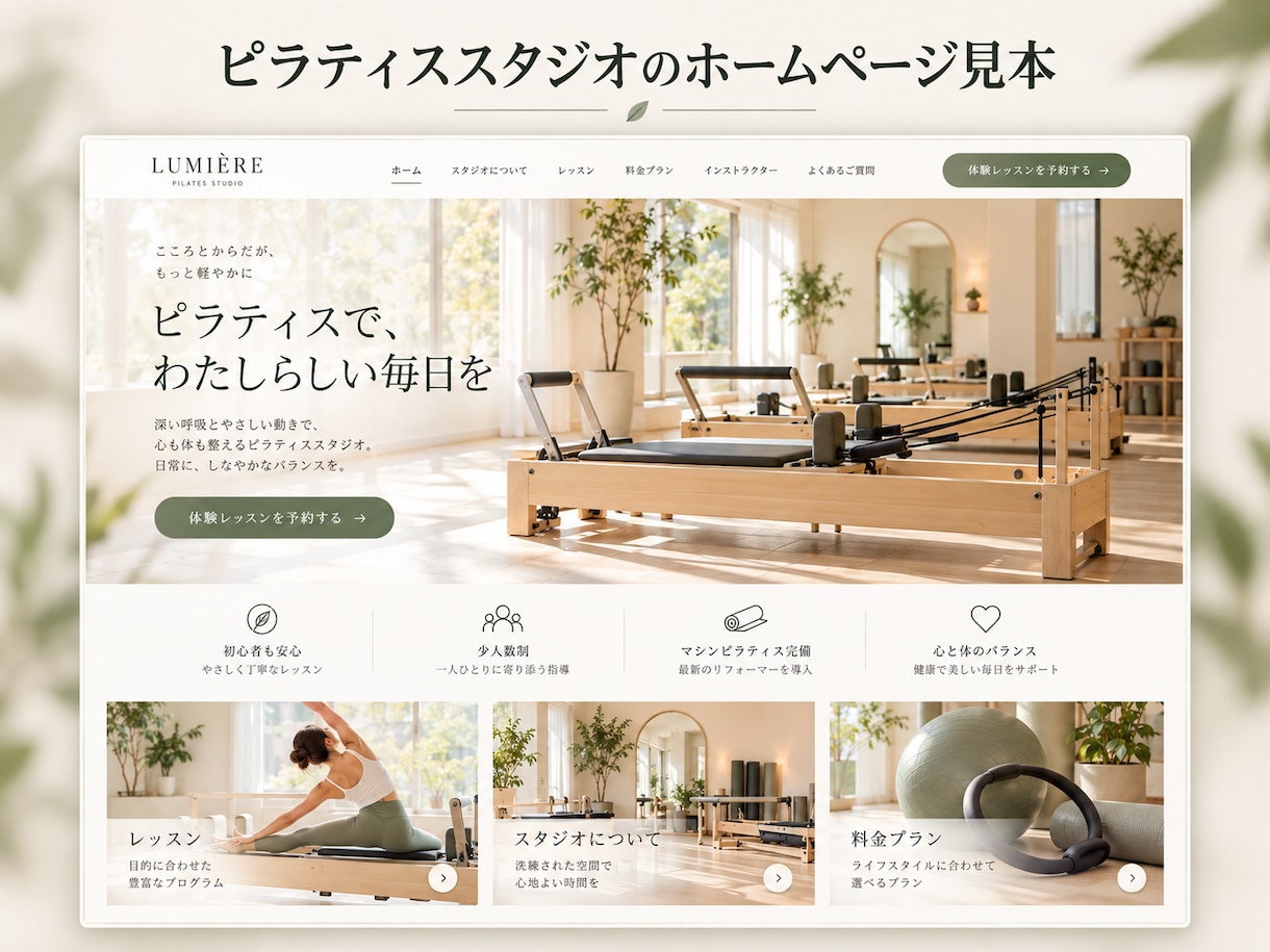 小さな店舗・サロンのHPを制作します 美容室・トリミング・エステ・ピラティス・ネイル・マツエク対応 イメージ5