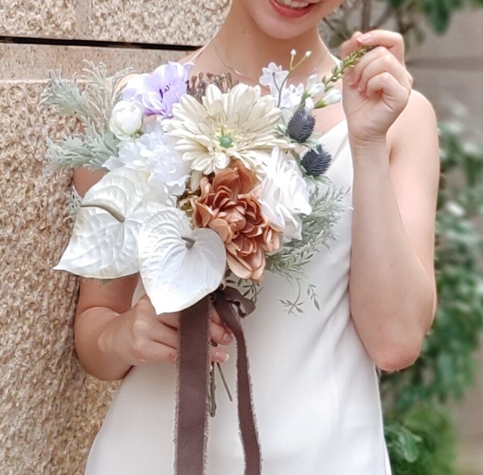 造花ウェディングブーケ製作します くすみカラーで写真映えするブーケを♡♡♡♡ イメージ6
