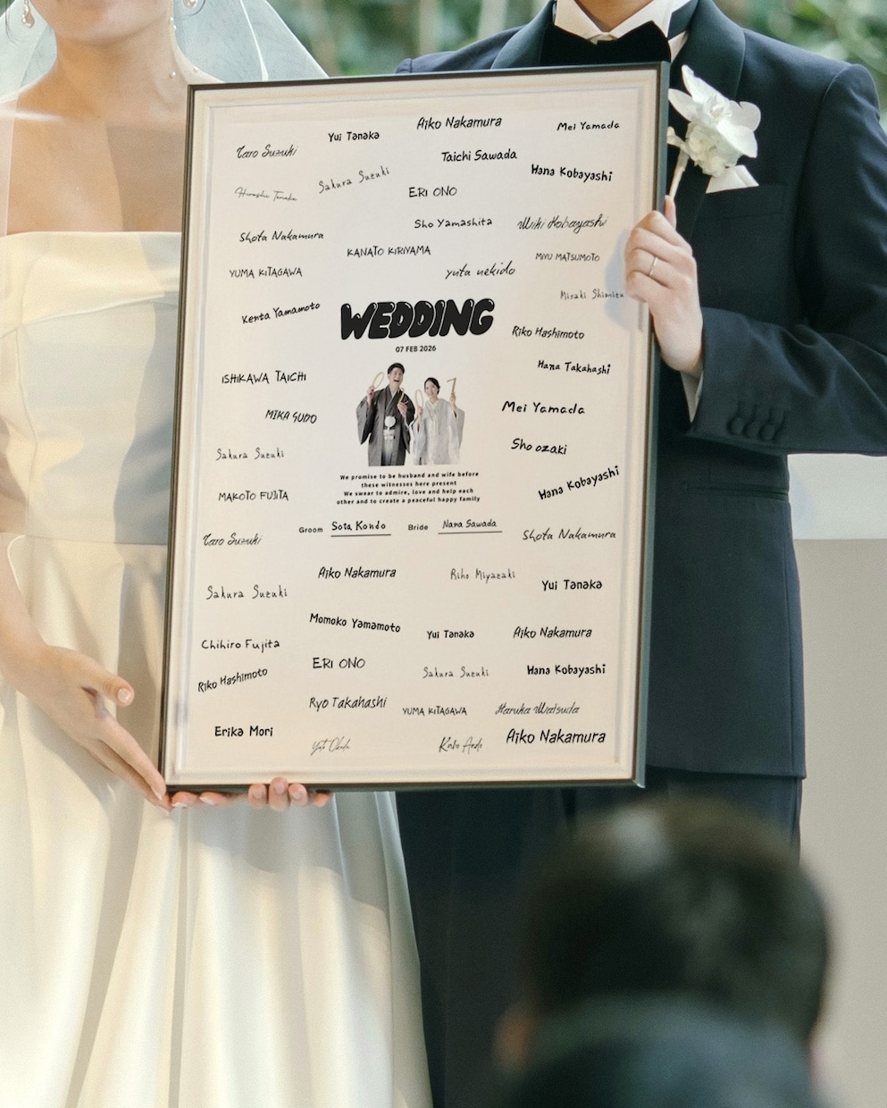 翌日納品可◎ ゲスト参加型の結婚証明書作成できます ご署名案内データ付✿世界にひとつだけの証明書◎ イメージ10