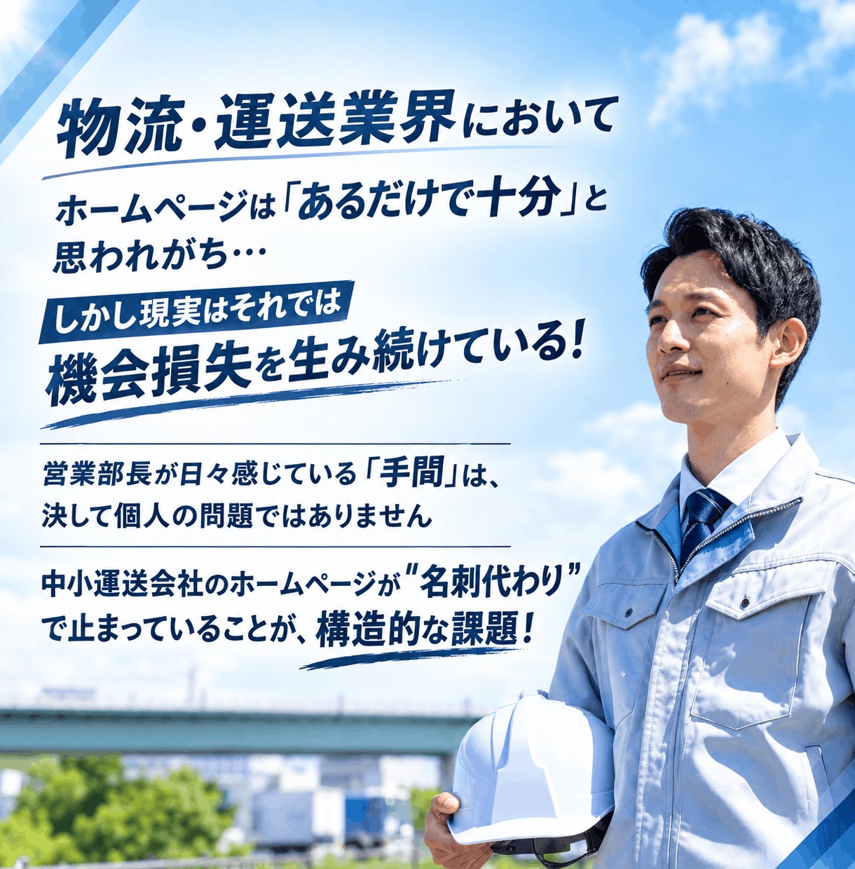 運送会社の採用/新規開拓の自社更新サイトを作ります 名刺代わりダメ！更新が即日反映の便利サイトで問合せアップ イメージ3