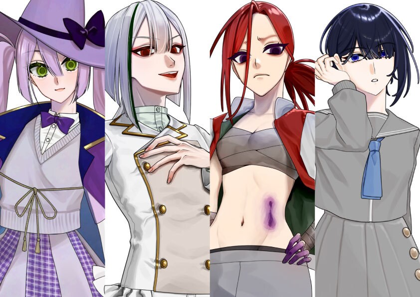 TRPG･ゲーム･VTuber等の立ち絵製作します 細身のかわいい、かっこいいキャラクターデザインが得意です！ イメージ1