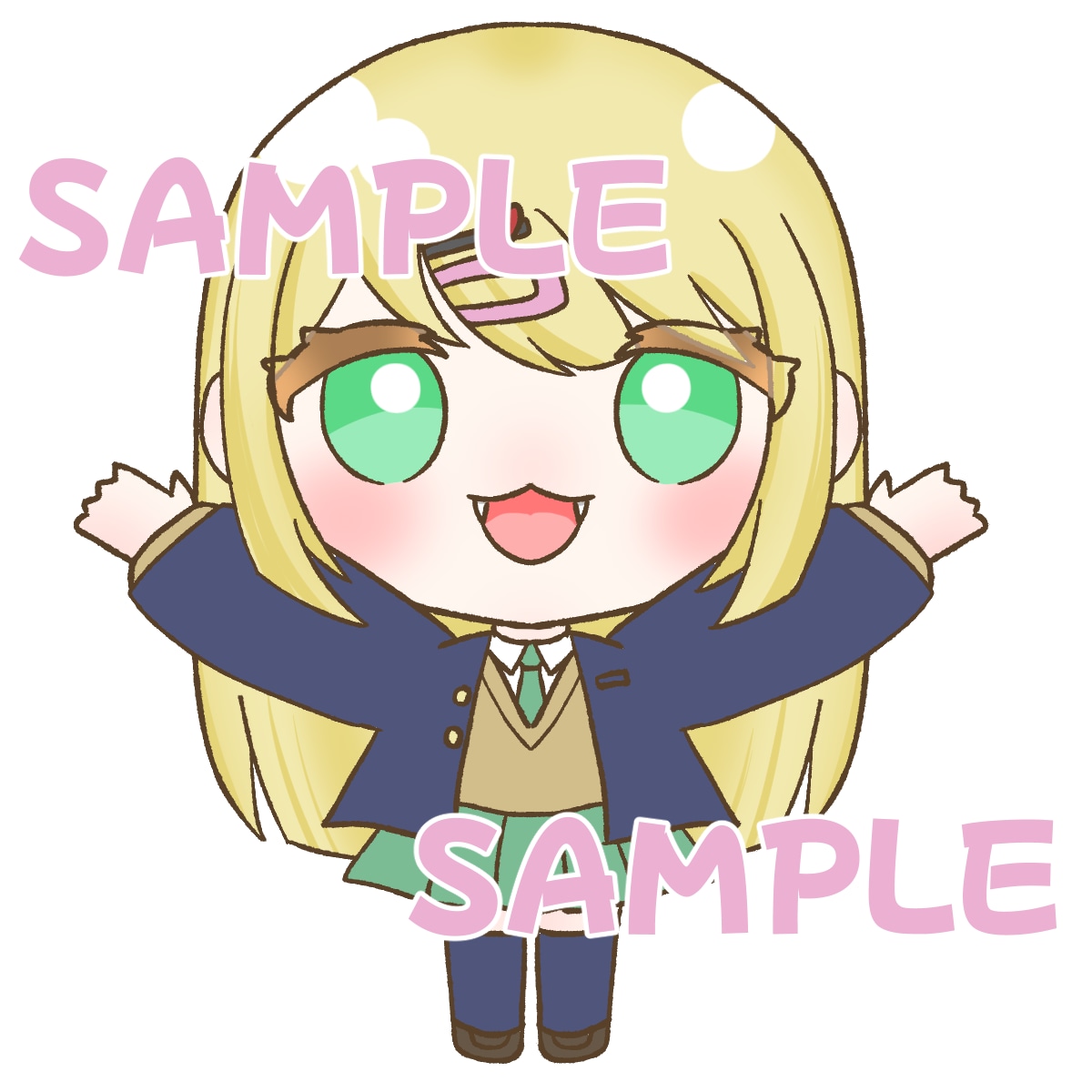 ２頭身のミニキャラ全身をお描きします 女の子のイラストが得意ですっ！ イメージ2