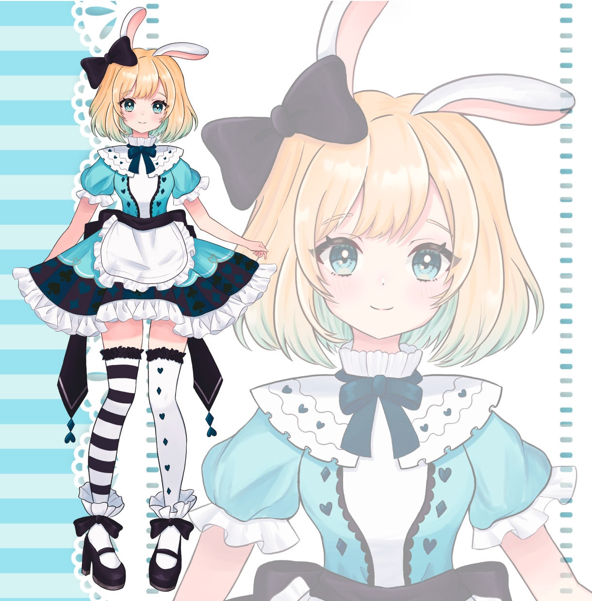 可愛いキャラクターデザイン&立ち絵をお描きます 商用OK◎Vtuber、イリアム、ゲームの配信等に♡ イメージ7
