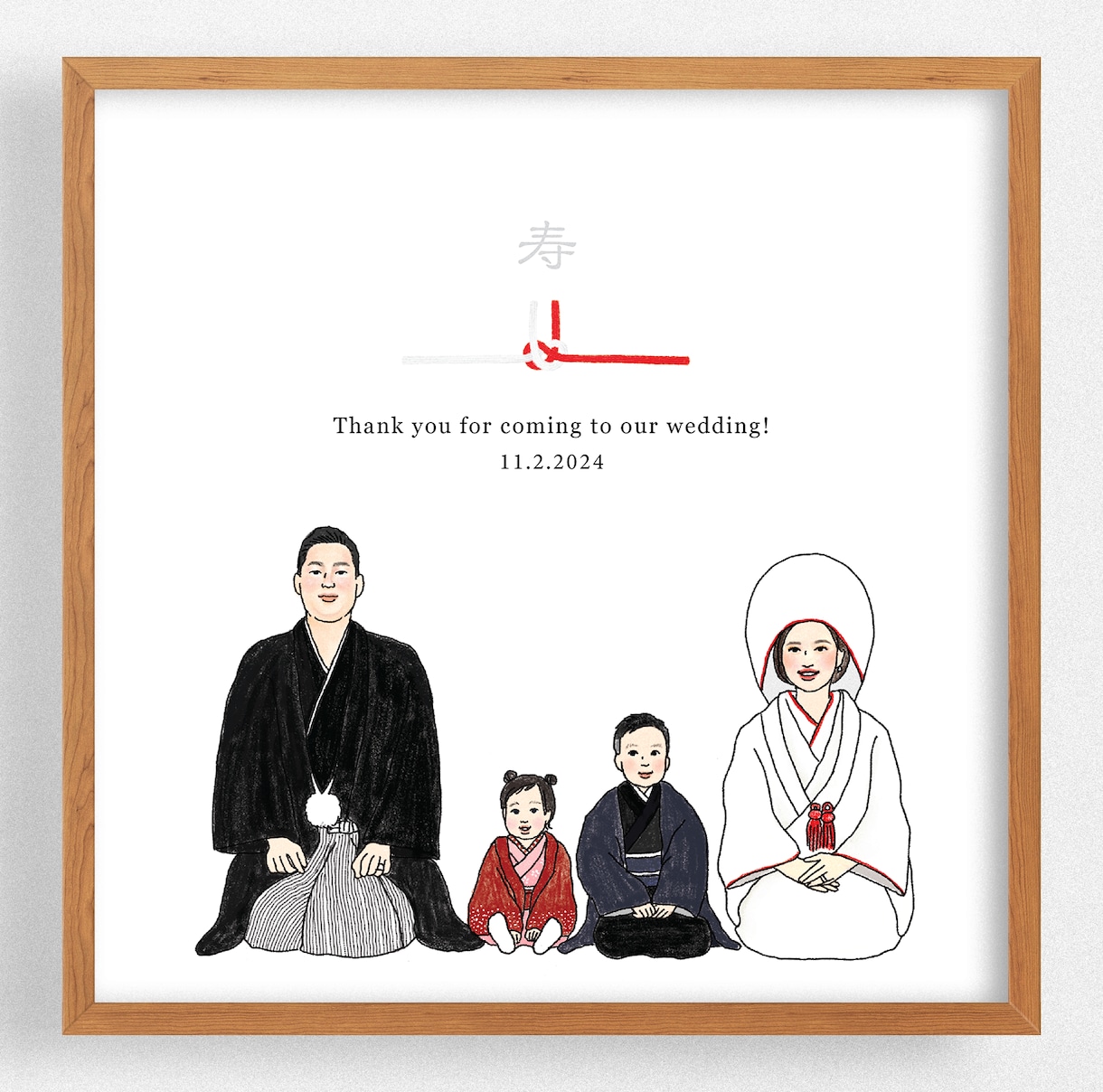 お写真を元にご家族の似顔絵を1枚のイラストにします 還暦祝い、結婚祝い、ご家族やご友人へのプレゼントに最適です。 イメージ6