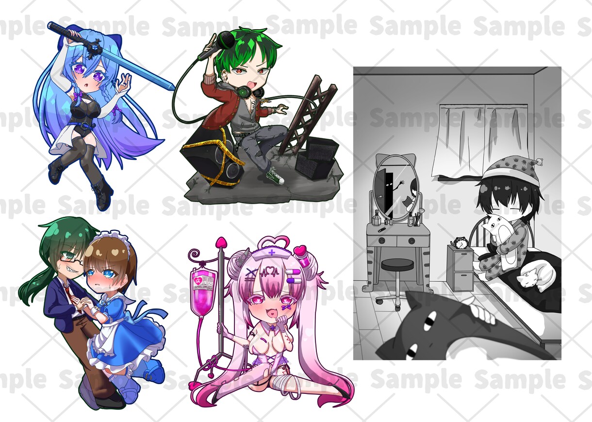 ミニキャライラストを制作します いろんな用途に使えるシンプルで可愛いイラストを描きます！ イメージ3