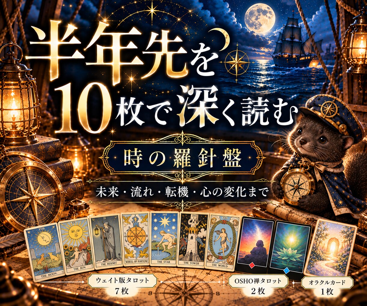 半年先の未来◆流れ・変化・転機を読みます 未来・流れ・転機・心｜半年先まで10枚で深く読みます イメージ1