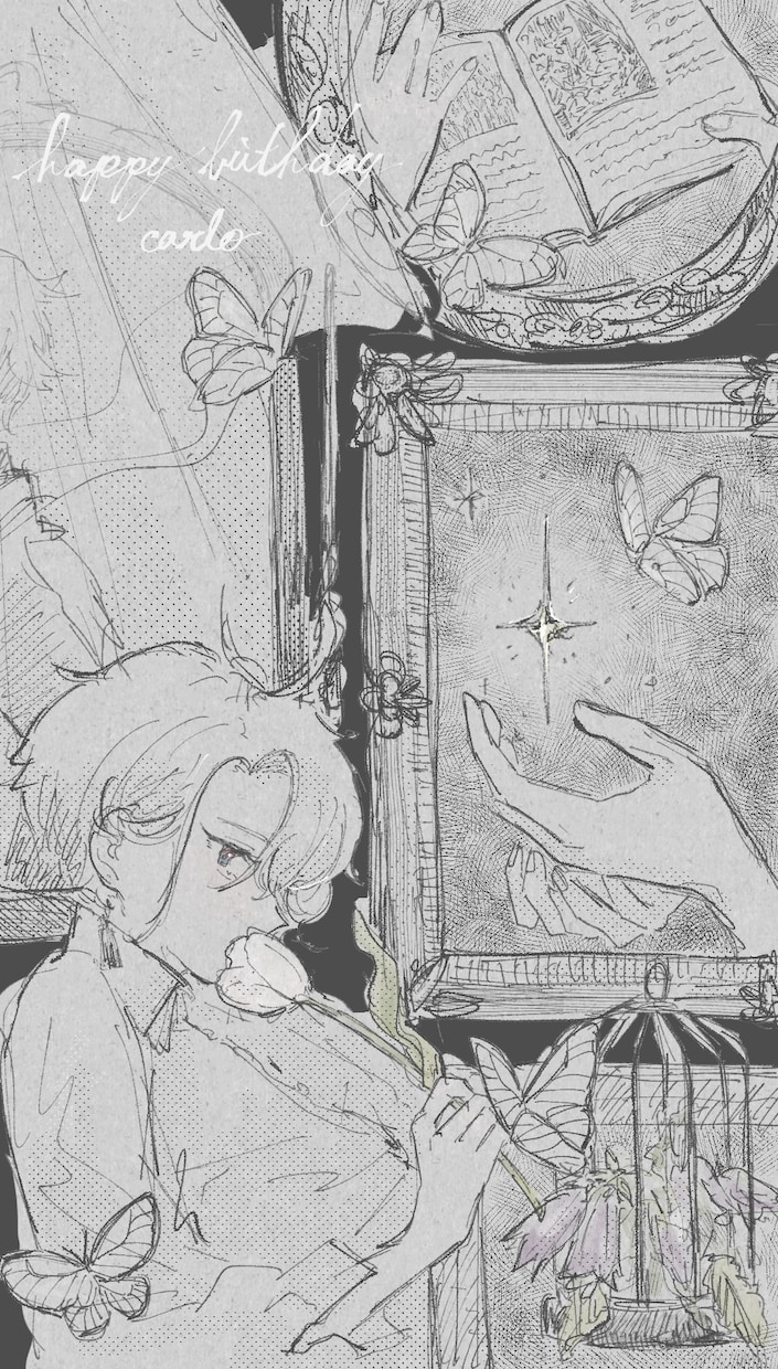 やわらかく幻想的な雰囲気のあるイラストを描きます タッチの残る塗り･モチーフで世界観を表現するのが得意です！ イメージ1