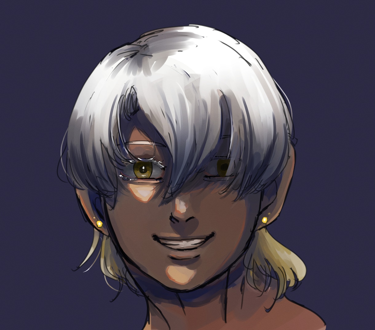 闇がある色っぽい男性の顔を描きます 闇が欲しい人へ　アイコン、表紙絵、ホーム画面などにどうぞ イメージ1