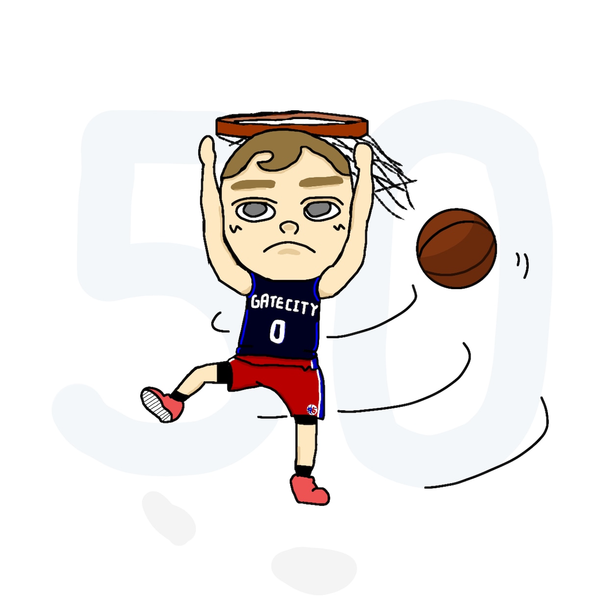 バスケに特化したかわいいイラストを描きます NBAが好きな方へ。またアイコンとしても使いたい方へ。 イメージ2