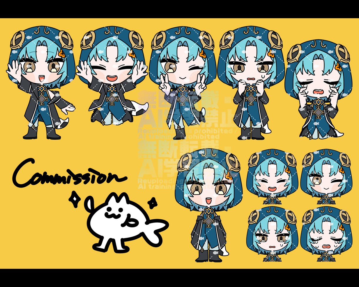 デフォルメ/ミニキャライラスト描きます 使用用途自由！出来るだけご要望にお応えします！ イメージ6