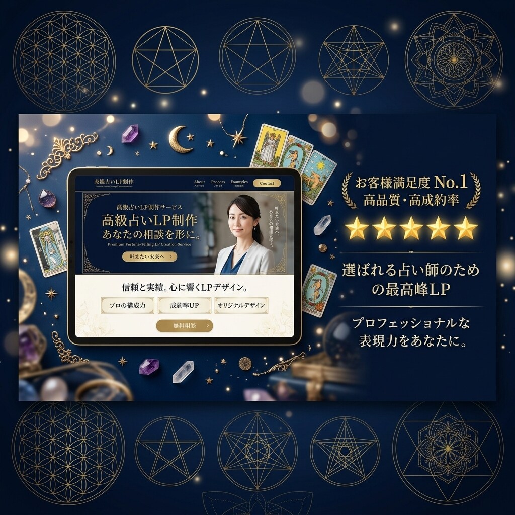 集客できるHP【占い師専門】をプロが制作します あらゆる占術を、神秘的なデザインで表現。 イメージ6